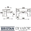 Bristan Hourglass Bath Filler Dimensions